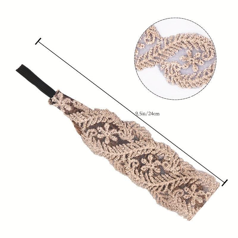 Lace Headbands For Women Girls Stretch Headband Wide Headwrap Hair Turban Access