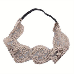 Lace Headbands For Women Girls Stretch Headband Wide Headwrap Hair Turban Access