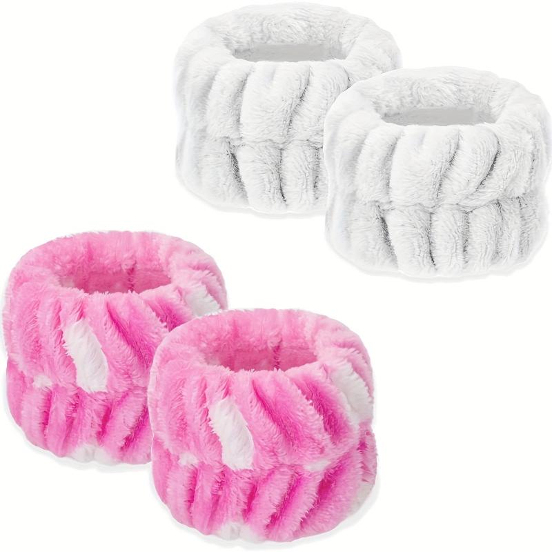 4pcs Flocking Wristband Towel Band for Women