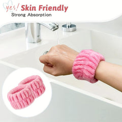 4pcs Flocking Wristband Towel Band for Women