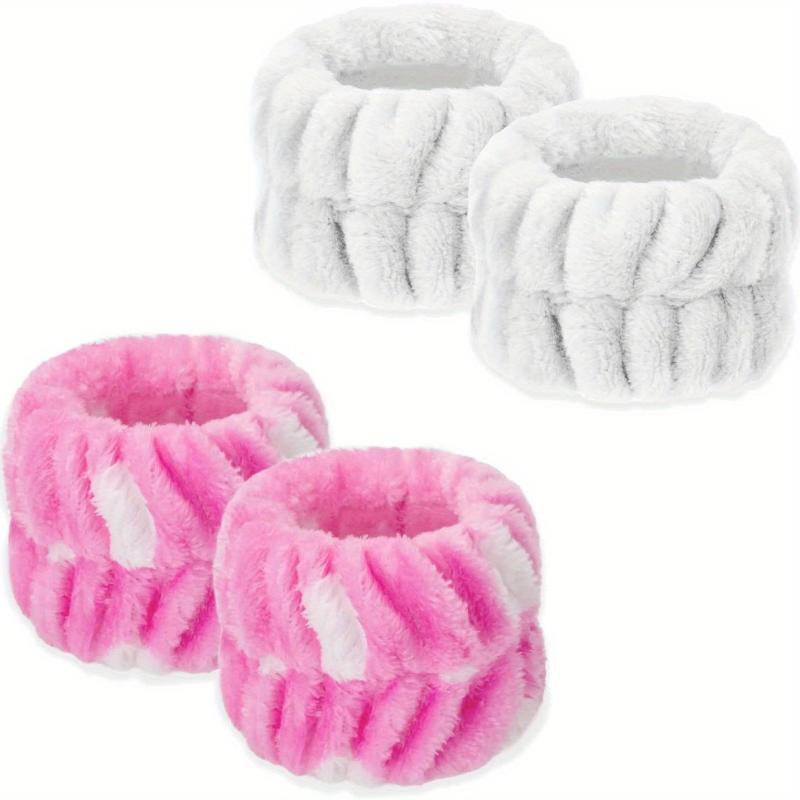 4pcs Flocking Wristband Towel Band for Women