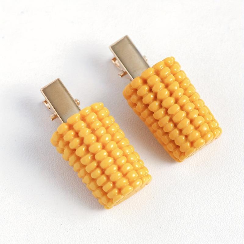 2pcs Corn Shaped Duck Billed Hair Clip for Women Girls