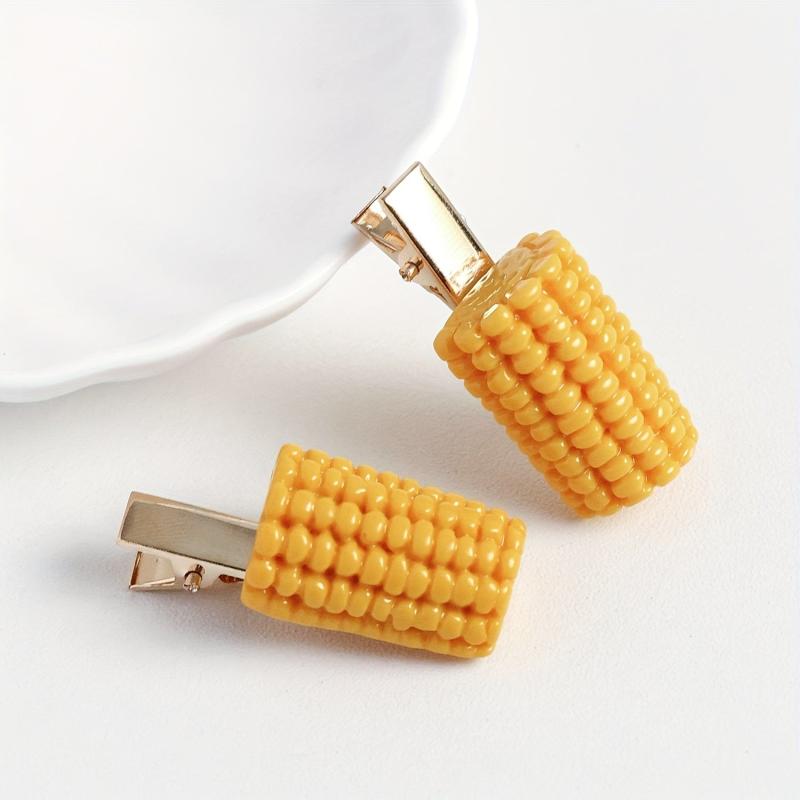 2pcs Corn Shaped Duck Billed Hair Clip for Women Girls