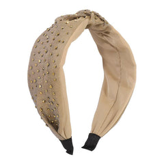 Rhinestone Lace Mesh Headband Satin Knot Hair Accessories