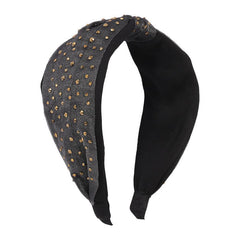 Rhinestone Lace Mesh Headband Satin Knot Hair Accessories