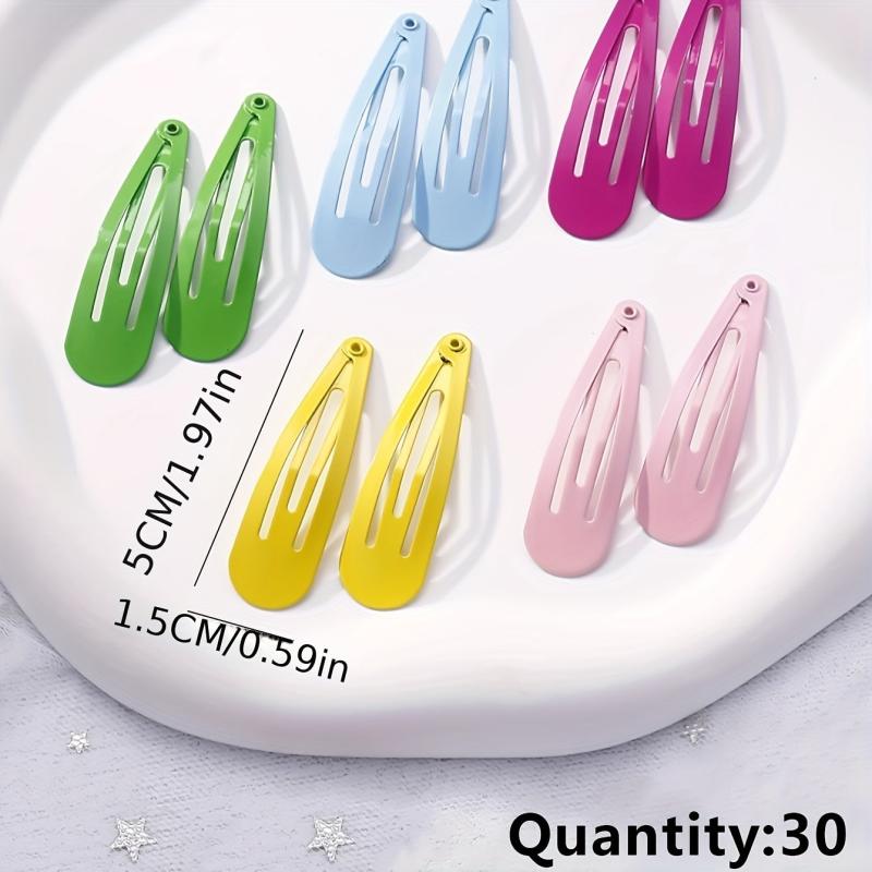 30pcs Candy Snap Clip Hair Clip for Women Girls Toddlers Baby Sweet Hair Clip