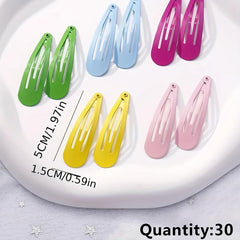 30pcs Candy Snap Clip Hair Clip for Women Girls Toddlers Baby Sweet Hair Clip