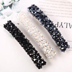 Crystal Beaded Hair Pin Snap Clip for Hair Bangs