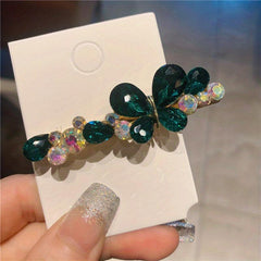Colorful Rhinestone Butterfly Hair Clip Y2K Hair Accessory