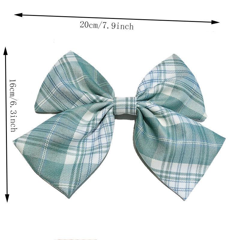Plaid Bow Hair Clip for Women Girls