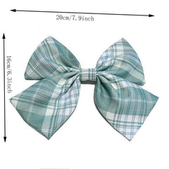 Plaid Bow Hair Clip for Women Girls