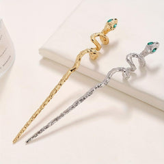 Snake Shaped Hair Stick Alloy Hair Stick Punk Hair Pin Women Girls Hair Pin