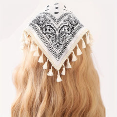 Bohemian Style Triangle Scarf Vintage Women Headband Hair Accessories