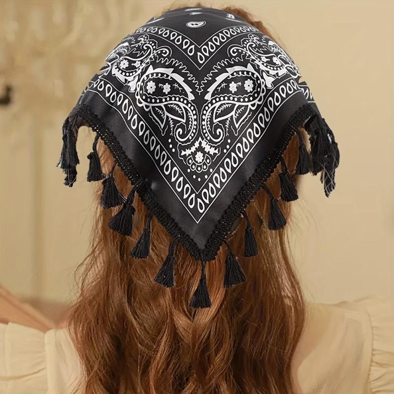 Bohemian Style Triangle Scarf Vintage Women Headband Hair Accessories