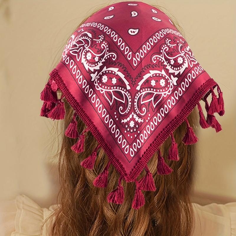 Bohemian Style Triangle Scarf Vintage Women Headband Hair Accessories