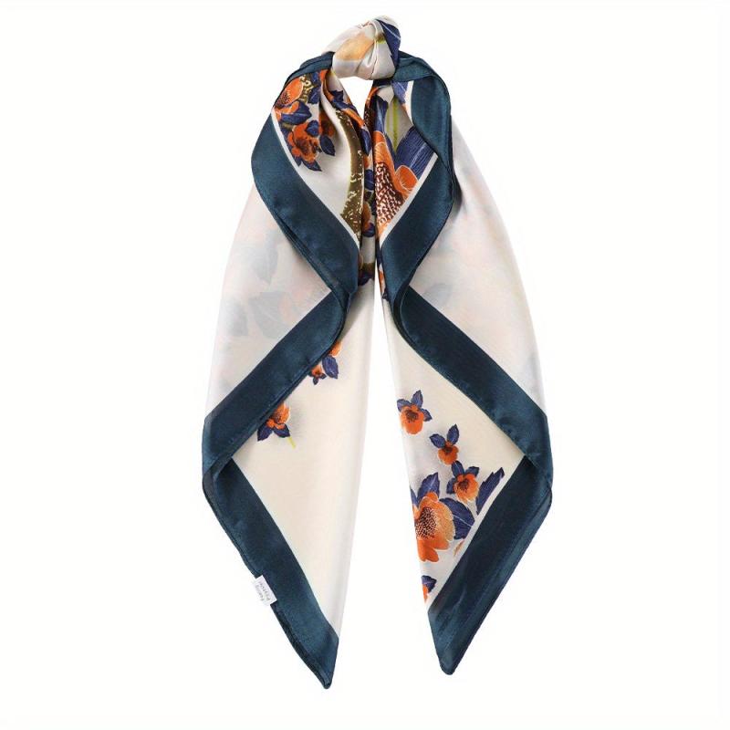 Boho Paisley Print Turban Scarf Silk Headdress Women Girls Hair Accessories