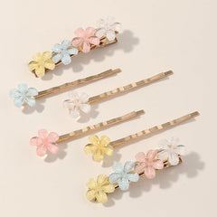 6pcs Jelly Flower Hair Pin for Women Girls Hair Clip