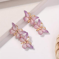 Gradient Butterfly Hair Clip Resin Duck Bill Clip for Side Hair Bangs Braids