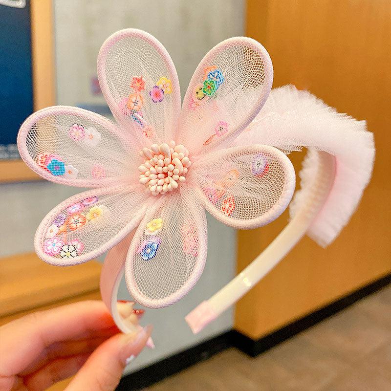 Pink Spring Princess Headband Rabbit Ears Non-slip Girls Hair Accessories