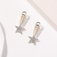 2pcs Rhinestone Star Hair Clips for Women Girls