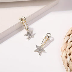 2pcs Rhinestone Star Hair Clips for Women Girls