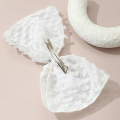 Lace Bow Barrette Hair Clip for Side Hair Bangs