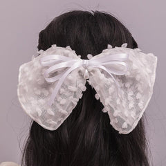 Lace Bow Barrette Hair Clip for Side Hair Bangs