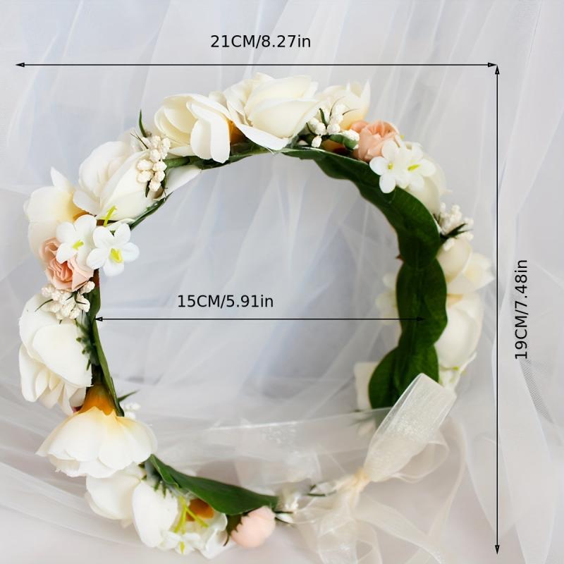 Boho Flower Leaf Berry Wreath Headband for Party Wedding