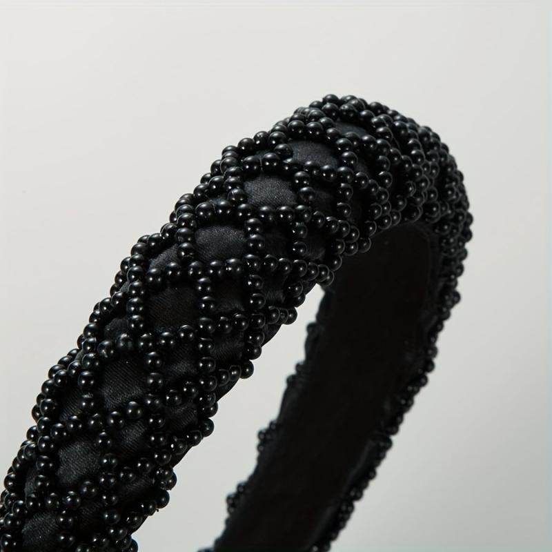 Faux Pearl Head Hoop Sponge Headband Hair Band Seamless