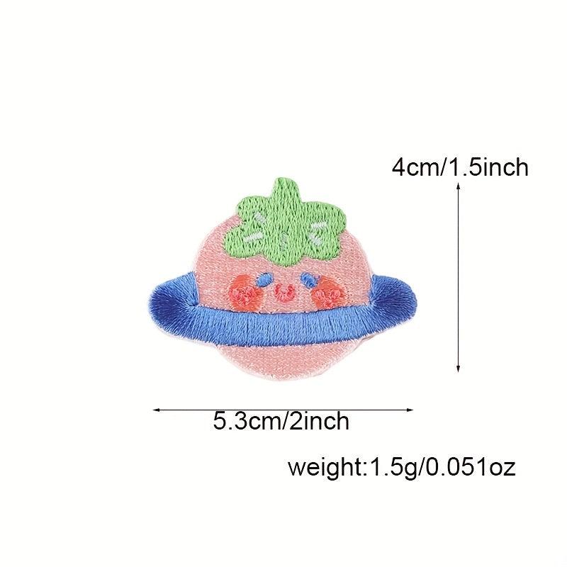5pcs Rabbit And Cloud Embroidered Patch Stickers Self adhesive Fabric Stickers