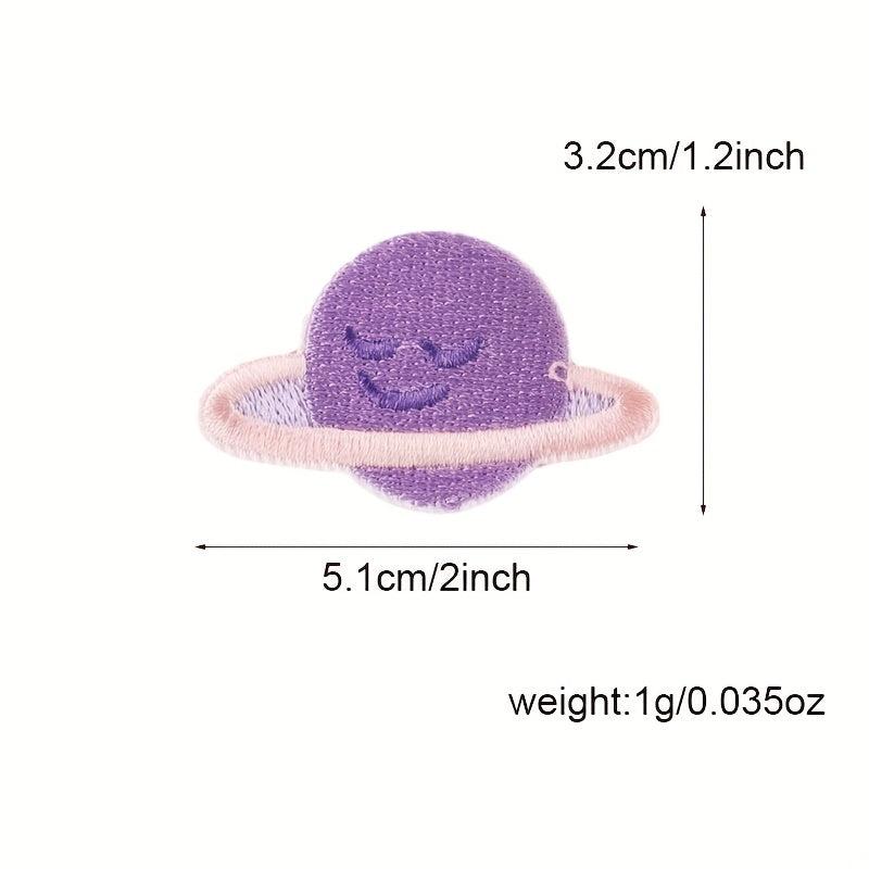 5pcs Rabbit And Cloud Embroidered Patch Stickers Self adhesive Fabric Stickers
