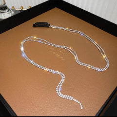 Rhinestone Chain Tassel Hair Clips Headband Hair Accessory for Women