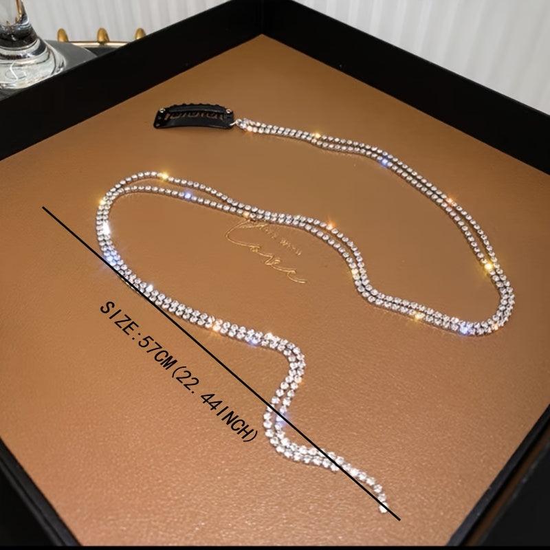 Rhinestone Chain Tassel Hair Clips Headband Hair Accessory for Women
