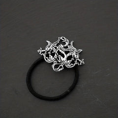 Ancient Alloy Hair Tie Dragon Decor Hair Ring Elastic Ponytail Holder