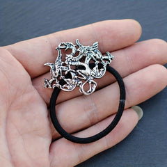 Ancient Alloy Hair Tie Dragon Decor Hair Ring Elastic Ponytail Holder