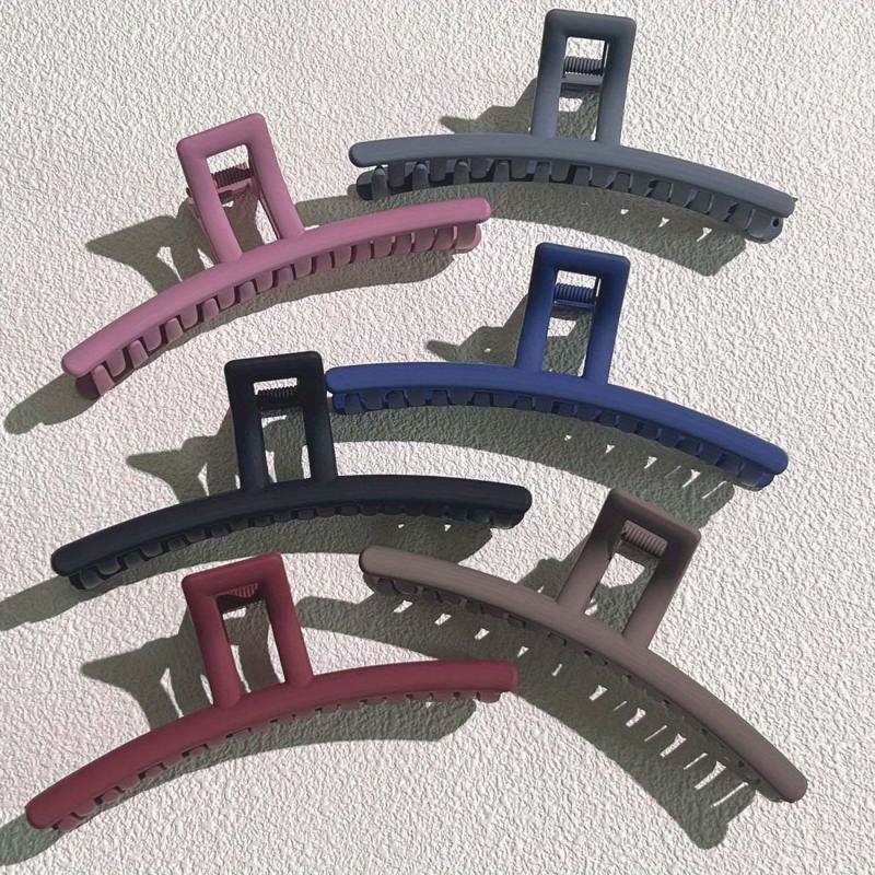 6pcs Large Frosted Hair Claw For Thick Hair Women Girls