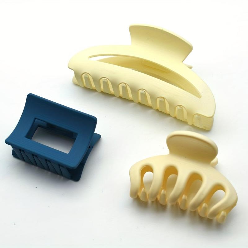 Matte Solid Square Hair Claw Clip Non Slip Strong Hold Grip Hair Jaw Clip
