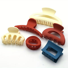 Matte Solid Square Hair Claw Clip Non Slip Strong Hold Grip Hair Jaw Clip