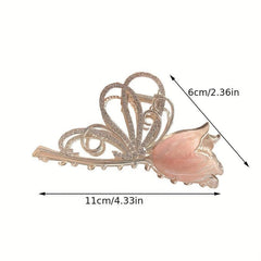 Rhinestone Butterfly Hair Clip Alloy Hair Claw Headwear Accessories