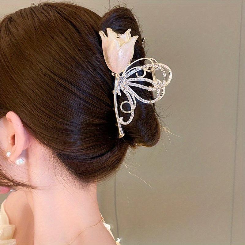 Rhinestone Butterfly Hair Clip Alloy Hair Claw Headwear Accessories