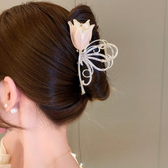 Rhinestone Butterfly Hair Clip Alloy Hair Claw Headwear Accessories