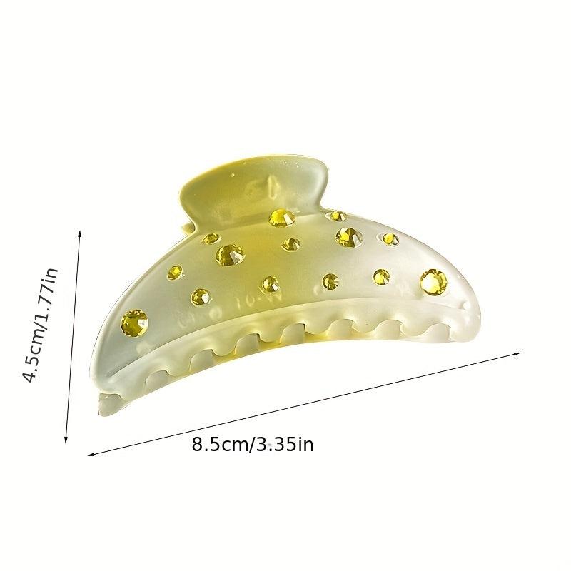 Colorful Rhinestone Jelly Hair Claw