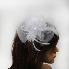 Faux Feather Mesh Head Piece Women's Hair Accessories
