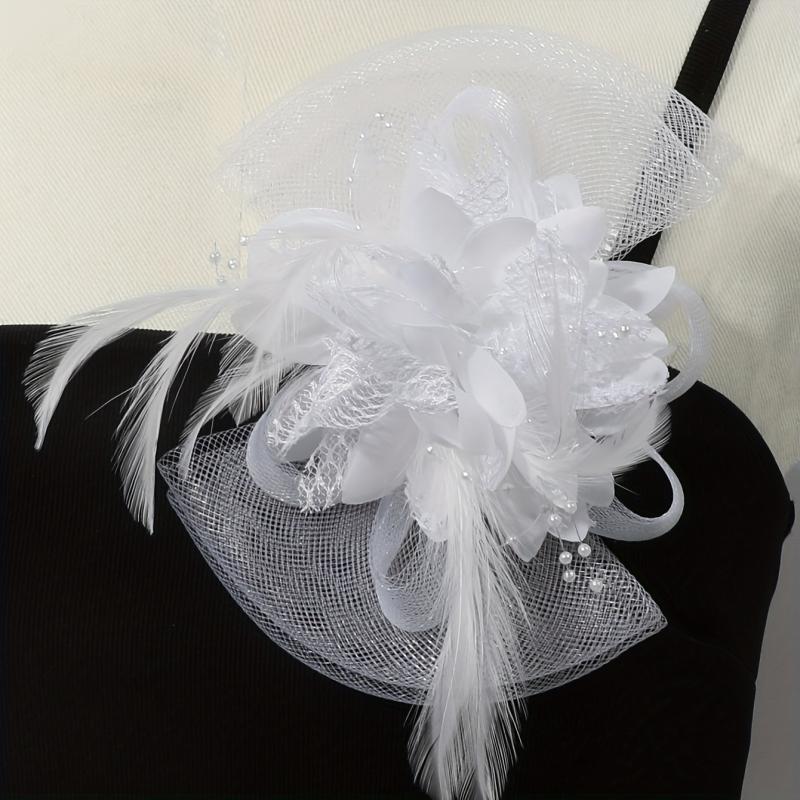 Faux Feather Mesh Head Piece Women's Hair Accessories