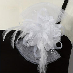 Faux Feather Mesh Head Piece Women's Hair Accessories