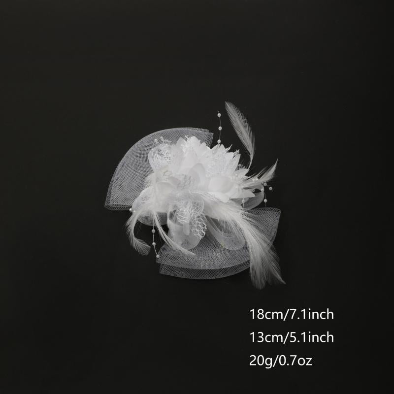 Faux Feather Mesh Head Piece Women's Hair Accessories