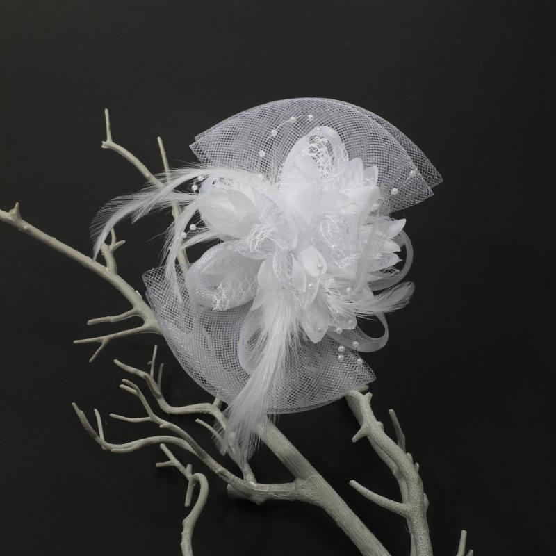 Faux Feather Mesh Head Piece Women's Hair Accessories