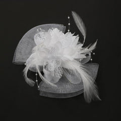 Faux Feather Mesh Head Piece Women's Hair Accessories