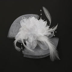 Faux Feather Mesh Head Piece Women's Hair Accessories