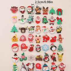 50 Pcs Cartoon Shoes Buckle PVC Christmas Shoe Charms DIY Accessories